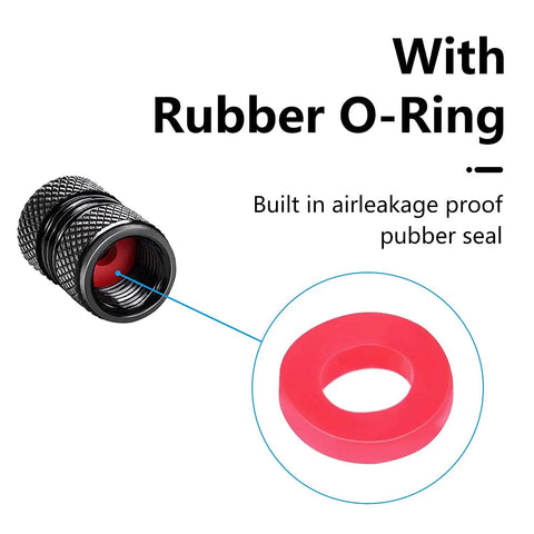 4 Pack Metal Tire Valve Stem Caps For Infiniti Q50 Q60 QX60 QX70 FX35 FX37 EX35, zinc alloy with red rubber O-ring detail