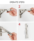 Heavy Duty Folding Shelf Brackets For Wall Mounted Console Tables Rust Resistant Stainless Steel installation steps for easy setup.