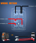 Orange Backlit 5 Pin On Off Rocker Switch For UTV LED Light Bars SPST Single Pole Rock Solid Durable Plastic Housing Easy Install Replacement Button 12V DC Operation High Conductive Pins Weather Resistant wiring diagram with 5-pin connections