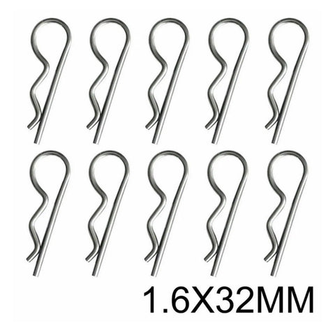 10 Piece Heavy Duty Zinc Coated Split Cotter Pin Set Featuring Flexible R Clip Design Slips Right Onto Secure Bolt Fasteners For Quick Shop Repairs And No Sweat Diy Automotive Assembly Work