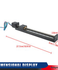 200mm Travel Mini Linear Rail Guide With T6x1 Lead Screw And NEMA11 Stepper Motor For CNC Router X Y Z Linear Stage Actuator Built For Heavy Duty Precision And Smooth Motion For Pro Grade Machining, dimension view