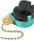 Zing Ear ZE 268S6 Ceiling Fan Replacement Switch 3 Speed 4 Wire Pull Chain Cord Switch Speed Control Brass Pull Chain