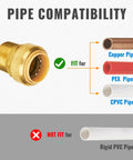 Three Quarter Inch Male Adapter MNPT Push to Connect Plumbing Fitting compatibility with pipes