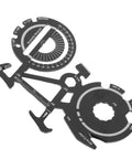 Bike Shaped Multitool Keychain Portable Stainless Steel Cyclist Gear tool with essential wrenches for quick bike repairs