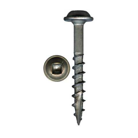 Pack Of 1000 Pocket Hole Deck Screws Heavy Duty Number Eight By One And A Quarter Inch Square Drive With Round Washer Head For Wood Deep