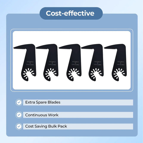 5-pack Jab Saw Blades For Drywall And Carton Universal Oscillating Multi Tool Blades For Drywall Plasterboard And Soft Materials