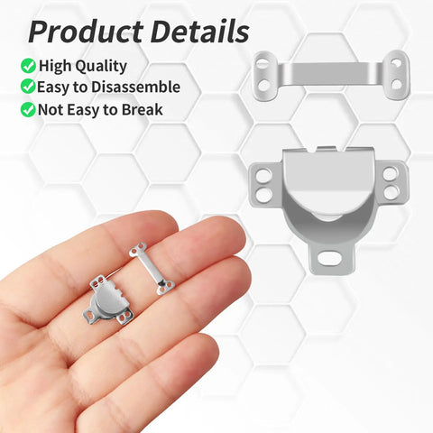Go-To Heavy Duty Metal Hooks And Eyes Closure Set For Jeans, Denim, Trousers And Lingerie Repairs, small pieces shown in hand
