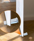 Clear Flexible Door Stop Wedges With Adhesive Backing 10 Pack Anti Collision Door Stoppers for home use on wooden floor