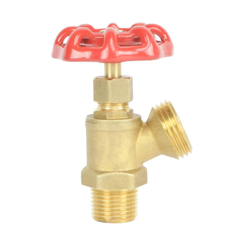 Brass Boiler Drain Valve For Residential Plumbing And Heating Systems 3/4 Inch Inlet To 3/4 Inch Outlet MIP To Sweat Connection