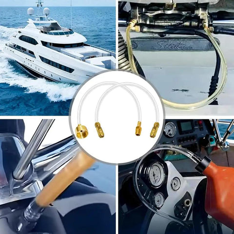 Hydraulic Steering Bleed Kit For Seastar Systems With Quick Connect Leak Proof Cap And Brass Fittings on various boats