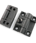 4 Pack Black Nylon Adjustable Torque Hinges for Cabinets and Furniture, Corrosion-Resistant Position Control Hinges