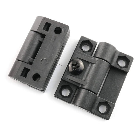 4 Pack Black Nylon Adjustable Torque Hinges for Cabinets and Furniture, Corrosion-Resistant Position Control Hinges