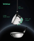 9 Piece Complete Golf Club Set For Beginners And Weekend Golfers With Steel Shafts This All In One Package Includes Driver