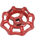 Heavy Beefy 150mm OD Outside Faucet Round Wheel Handle Replacement Gate Valve Handwheel Water Spigot Globe Switch Handle Red Cast Steel 12x12mm Square Broach