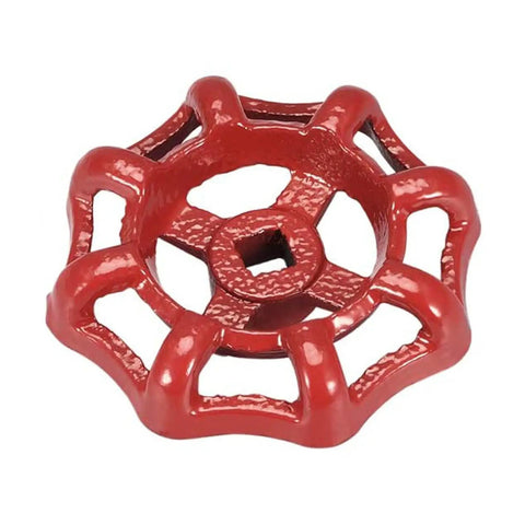 Heavy Beefy 150mm OD Outside Faucet Round Wheel Handle Replacement Gate Valve Handwheel Water Spigot Globe Switch Handle Red Cast Steel 12x12mm Square Broach