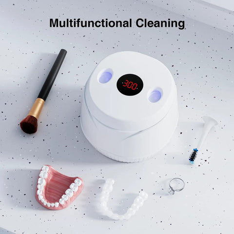 Retainer Cleaner Machine With 45kHz Ultrasonic Cleaning And LED Digital Timer 200ml Capacity For Dentures Aligners Braces