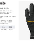 Technical Glove 2.0 Lightweight Work Gloves Black Medium with Size Guide, Abrasion Resistant Palm and Suede Backed Thumb