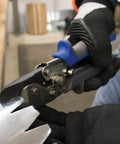 V Notcher For Ductwork And Sheet Metal Cutter For 30 Degree V Angles Heavy Duty Drop Forged Jaw in use cutting metal