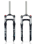 Beefy Fat Tire MTB Front Suspension Fork, 100mm Travel, 135mm Hub, 9mm QR, Manual Lockout, black aluminum