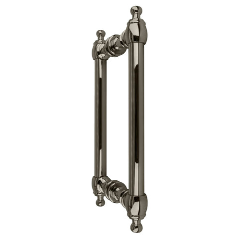 Polished Nickel 8 Inch Center-To-Center Colonial Style Back-To-Back Pull Handle With Brass Hardware for double doors