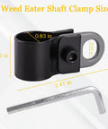 Badass Weed Eater Shoulder Strap Clamp Bracket compatible with 26Mm and 28Mm tubes, showcasing size and durable metal design.
