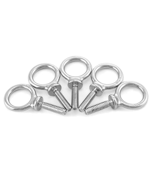 20 Pack 1/4-20 Stainless Steel Eye Bolts, 1-Inch Lifting Rings, Marine Grade Threaded Eyebolts For Hoisting And Machinery