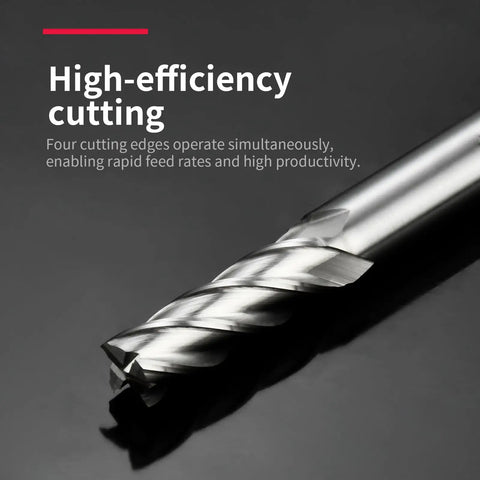 14mm 1Pc 4 Flute HSS Straight Shank End Mill Cutter Center Cutting For Slot And Keyway Milling, shown on sleek surface