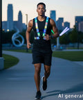 Light Up LED Running Vest With Adjustable Unisex Fit For Men And Women See Through Lightweight Night Run Gear in city park