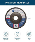 Benchmark Abrasives jumbo zirconia Type 29 flap disc, 4-1/2 in, 40 grit for angle grinder
