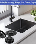 3 Pack Stainless Steel Kitchen Sink Drain Strainers With Black Powder Coat Finish Anti Clogging Basket Stopper Set