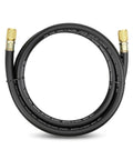 Heavy Duty Three Eighths Inch Vacuum Hose With Three Eighths Inch Fittings, Five Ft Black, Built To Handle 600 PSI Working Pressure And 3000 PSI Burst