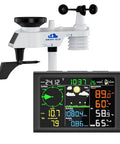 10 In 1 Wireless Weather Station With Outdoor Sensor Rain Gauge Atomic Clock Wind Speed And Direction Indoor Display