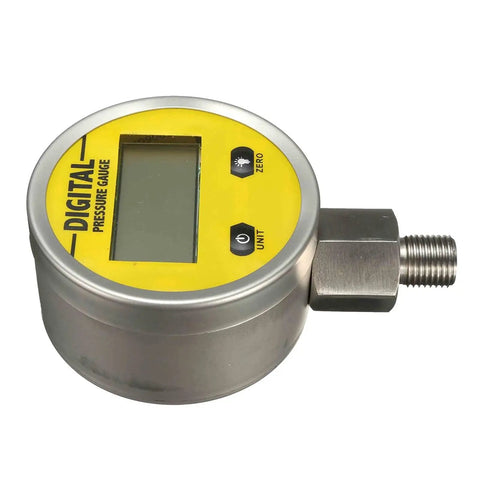 Heavy Duty Digital Pressure Gauge Built To Hustle Through Hydraulic Testing While Checking Gas Oil And Water Systems Rapidly Up To 250 Bar With Clear Digital Screens That Get It Done