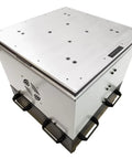 Heavy Duty Vertical Vibration Testing Rig With Smart Programmable Console 60 Kg Load 1 To 400 Hertz Adjustable Range 110 Volt Pro Class Lab Gear from a top angle.