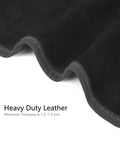 Heavy duty leather detail for Flame Retardant Welding Hood With Neck Drape Leather Cap For Head, Eye And Neck Protection.