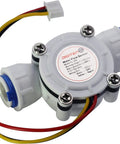 G Three Eighths Quick Connect Hall Effect Water Flow Sensor Food Grade Flowmeter for Home RO Systems Arduino Raspberry Pi Plug and Play Ready.