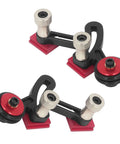 Dead Nuts Steady One Way Bearing Roller Press Feeder Aluminum Alloy Featherboard with dual rollers for woodworking.