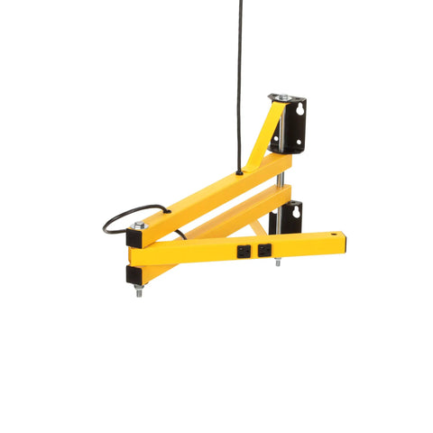 40 Inch Loading Dock Arm With Dual Square One And A Half Inch Steel Tubing, 120 Volt Power, Two Embedded Outlets, Rotates 210 Degrees