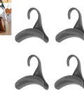10 Pack Hanging Purse Hanger Hooks For Handbags Backpacks And Scarves Plastic Closet Organizer Clips in grey on white background
