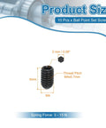 M4x6mm Ball Point Set Screws 10 Pcs Carbon Steel Hex Socket Spring Plungers with dimensions and specs