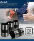 Three Quarter Inch Black Steel Pipe Nipple Set In Ten Pack For DIY Furniture And Black Pipe Shelving One And A Half Inch Length