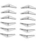 12-piece galvanized iron toggle bolts with wings for drywall and hollow walls, heavy-duty mounting fixings for cabinets, shelves, mirrors, and TVs