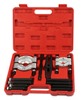 Heavy Duty Bearing Separator Puller Tool Kit For Auto Mechanics With Adjustable 30 To 105 Mm Range For Removing Stubborn Bearings opened red case with alloy steel parts