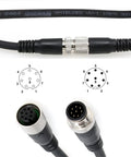 M12 A-Coded 8 Pin Female To 8 Pin Male Shielded Cable For Cognex Sensor Camera Actuator Vision System Industrial Automation
