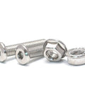 Stainless Steel M6 Beveled Hex Socket Head Screws With Flange Nuts Kit For DIY Projects, 304 Grade, M6x40 Length