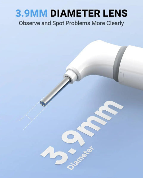 Ultra Thin 3.9mm Ear Otoscope Camera With Light For HD Ear Inspection At Home Kid And Adult Friendly Movement Sensitive Clear Inside View Safe Easy Peasy Ear Checks And Ear Health Tool, 3.9mm lens