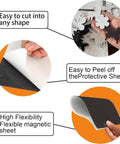 Extra Large Magnetic Sheets With Adhesive Backing Flexible Extra Strong Magnetic Paper For Crafts Photos And Die Storage Easy To Cut