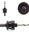 Six And Five Eighths Inch Hole Saw With Heavy Duty Arbor Bi Metal Hss Teeth side and front view