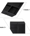 Clean Dope Center Console Organizer Tray For Tesla Cybertruck 2024 showing layout with compartments and textured surface.
