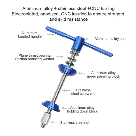 Aluminum Alloy And Stainless Steel Bike Repair Tool Kit For Headset And Bottom Bracket Removal Press In Tools With Ball Bearing Design